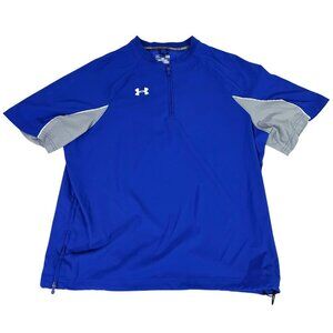 Under Armour All Season Gear Blue Quarter-Zip Short Sleeve Pullover Shirt